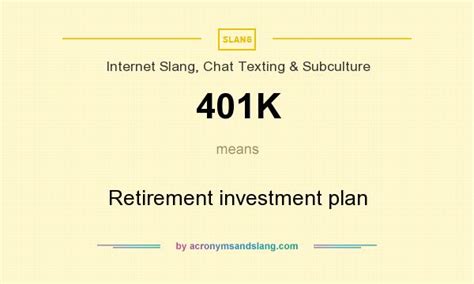 what does 401k stand for